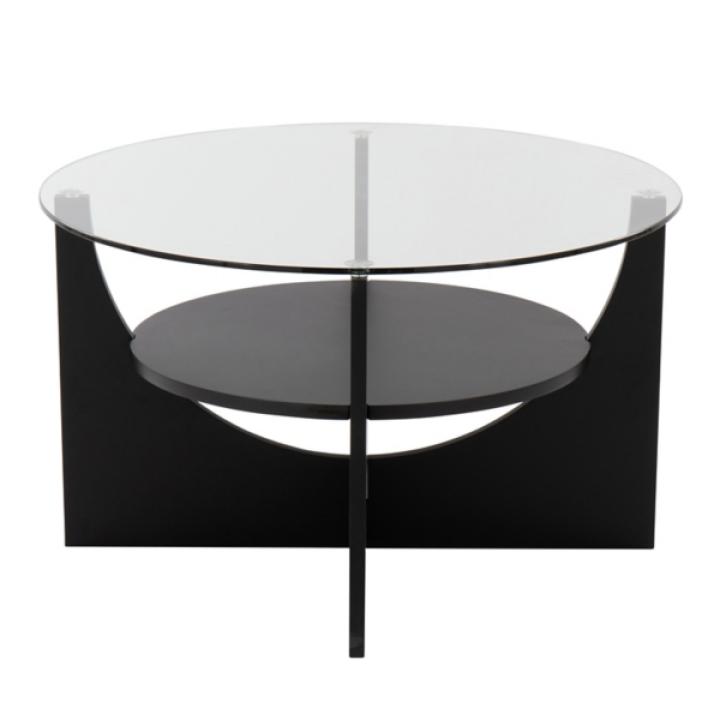 Black Round Glass Coffee Table