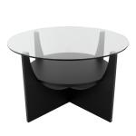 Black Round Glass Coffee Table