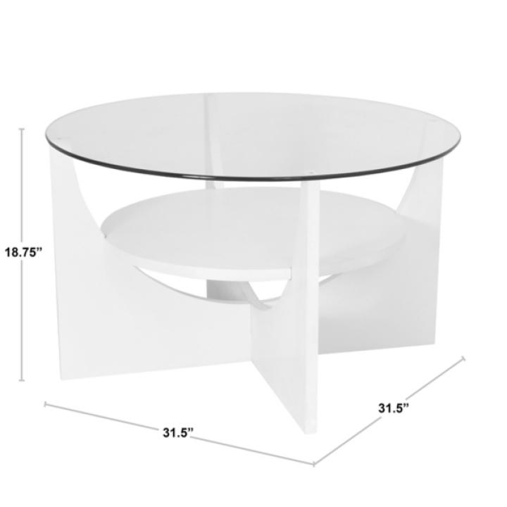 Black Round Glass Coffee Table