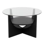 Black Round Glass Coffee Table