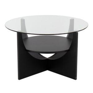Black Round Glass Coffee Table