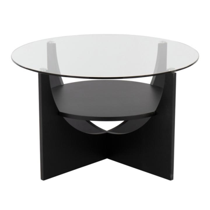Black Round Glass Coffee Table