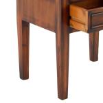 Brown Fir Wood Tiered Side Table