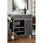 Rustic Galvanized Top Wine Cabinet