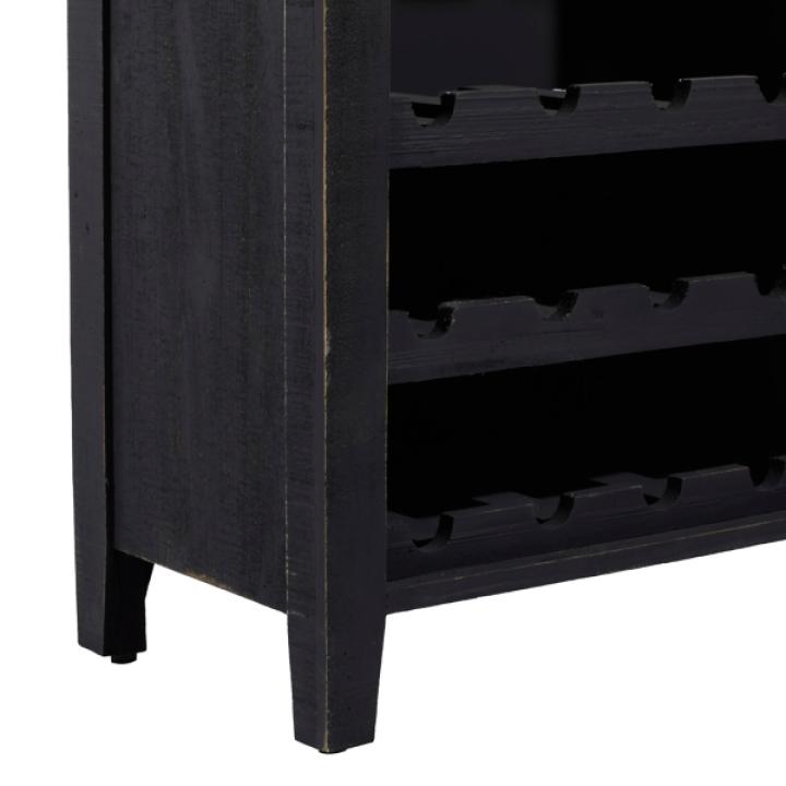 Rustic Galvanized Top Wine Cabinet