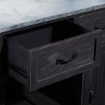 Rustic Galvanized Top Wine Cabinet