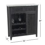Rustic Galvanized Top Wine Cabinet