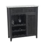 Rustic Galvanized Top Wine Cabinet