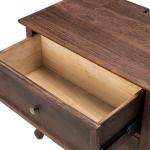 Brown Wood Traditional 2-Drawer Nightstand