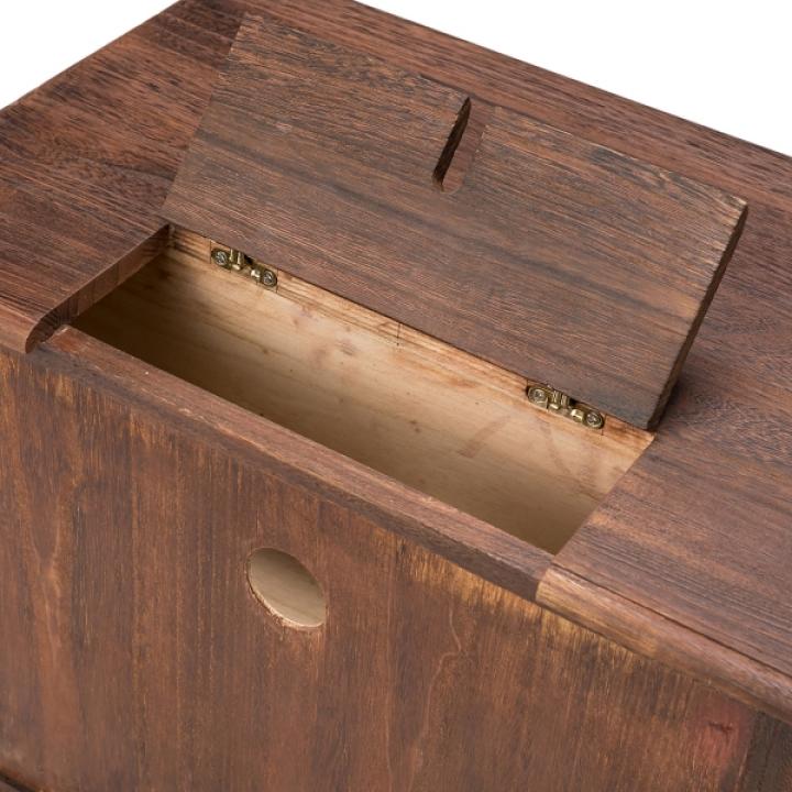 Brown Wood Traditional 2-Drawer Nightstand