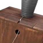 Brown Wood Traditional 2-Drawer Nightstand