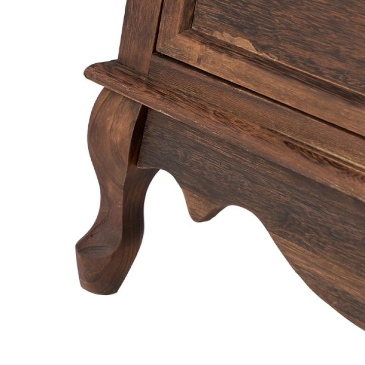 Brown Wood Traditional 2-Drawer Nightstand
