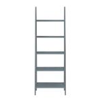Gray Wood 5-Tier Ladder Bookshelf