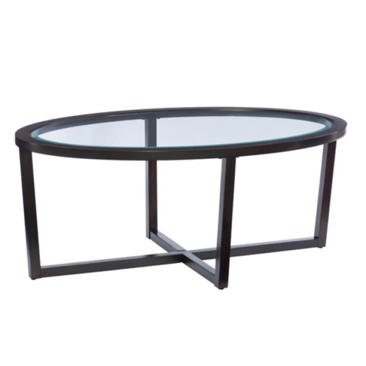 Brown Wood & Glass Top 3-pc. Table Set