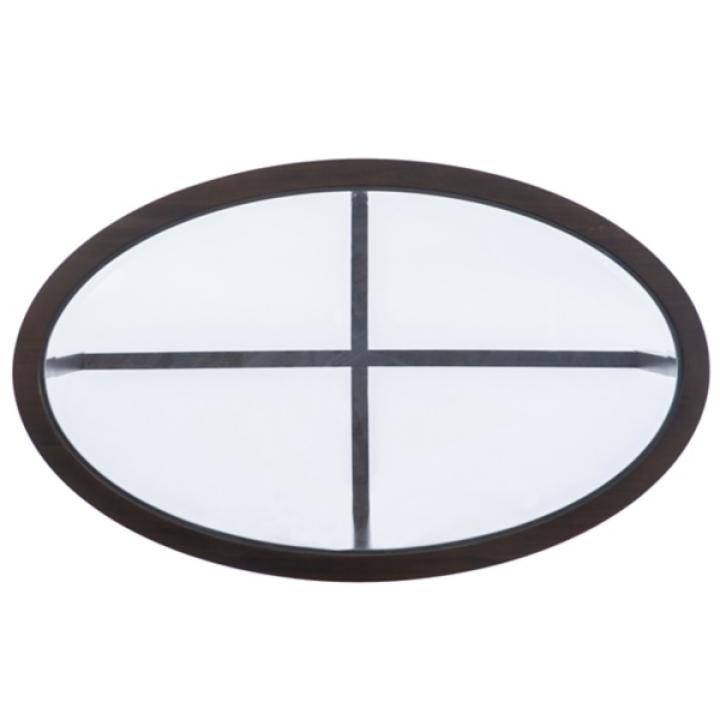 Brown Wood & Glass Top 3-pc. Table Set