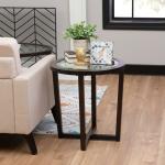 Brown Wood & Glass Top 3-pc. Table Set