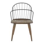 Dark Walnut Wood Spindle Dining Chairs, Set of 2