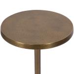 Gold Metal Cylinder Base Cocktail Table