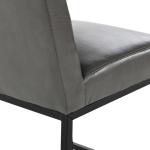 Gray Faux Leather Armless Counter Stool