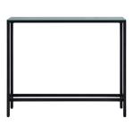 Black Metal Mirrored Top Slim Console Table