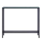 Gray Metal Mirrored Top Slim Console Table