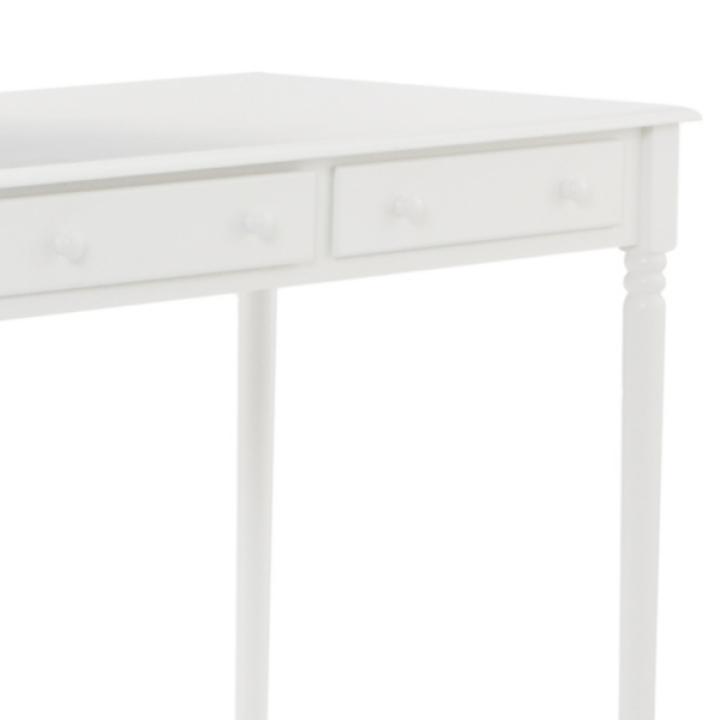 White Classic 2-Drawer Wood Desk