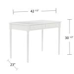 White Classic 2-Drawer Wood Desk