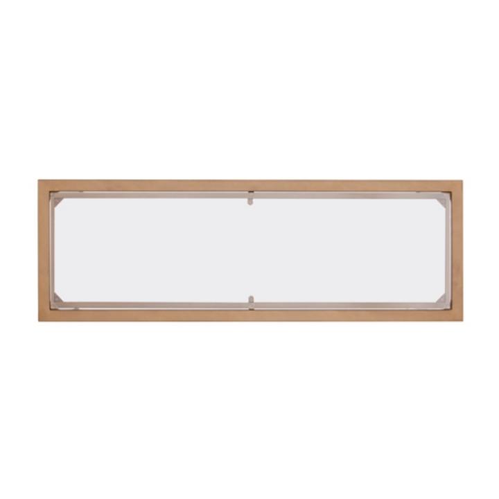 Gold Metal and Tempered Glass Console Table