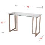 Champagne Iron and Glass Desk