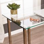 Champagne Iron and Glass Desk