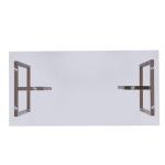 Champagne Iron and Glass Desk