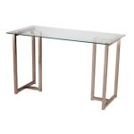 Champagne Iron and Glass Desk