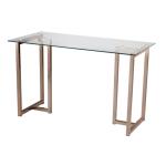 Champagne Iron and Glass Desk