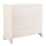 White Wood Woven Baskets Cabinet