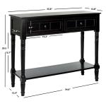 Distressed Black Wood 2-Drawer Console Table