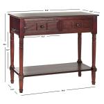 Distressed Brown Wood 2-Drawer Console Table