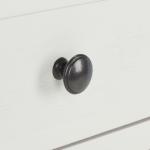 White Wood Side Table with Baskets