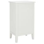 White Wood Side Table with Baskets