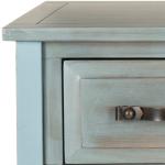 Distressed Light Blue 3-Drawer Console Table
