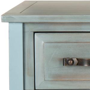 Distressed Light Blue 3-Drawer Console Table