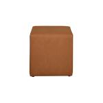 Newton Carmel Faux Leather Square Ottoman
