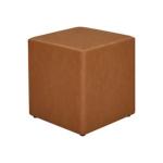 Newton Carmel Faux Leather Square Ottoman