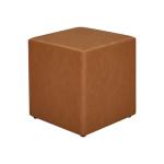 Newton Carmel Faux Leather Square Ottoman
