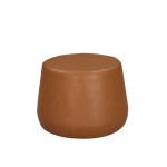 Newton Carmel Faux Leather Thimble Ottoman