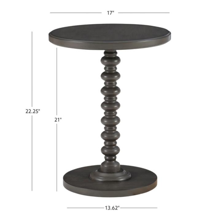 Gray Wood Spindle Side Table