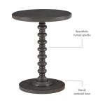 Gray Wood Spindle Side Table
