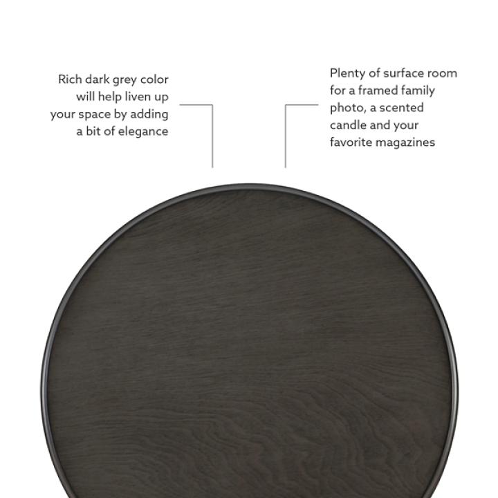 Gray Wood Spindle Side Table