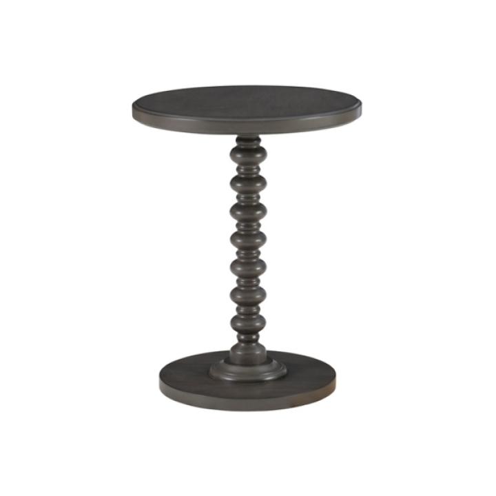 Gray Wood Spindle Side Table