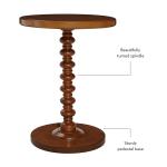 Brown Wood Spindle Side Table