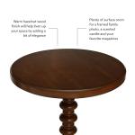 Brown Wood Spindle Side Table